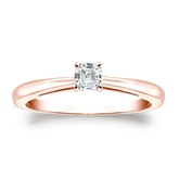 Natural Diamond Solitaire Ring Asscher 0.25 ct. tw. (H-I, SI1-SI2) 14k Rose Gold 4-Prong