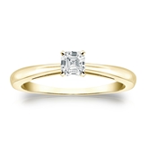 Natural Diamond Solitaire Ring Asscher 0.33 ct. tw. (I-J, I1-I2) 18k Yellow Gold 4-Prong