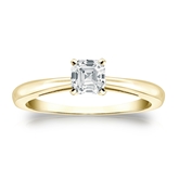 Natural Diamond Solitaire Ring Asscher 0.50 ct. tw. (H-I, SI1-SI2) 14k Yellow Gold 4-Prong