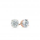 Lab Grown Diamond Stud Earrings Round 0.20 ct. tw. (I-J, SI1-SI2) in 14k Rose Gold 4-Prong Basket