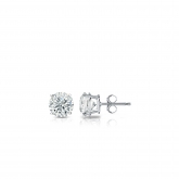 Lab Grown Diamond Studs Earrings Round 0.15 ct. tw. (F-G, VS1-VS2) in 14k White Gold 4-Prong Basket