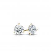 Lab Grown Diamond Stud Earrings Round 0.25 ct. tw. (E-F, VS) in 14k Yellow Gold 3-Prong Martini