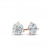 Lab Grown Diamond Stud Earrings Round 0.30 ct. tw. (I-J, VS) in 14k Rose Gold 3-Prong Martini