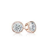 Natural Diamond Stud Earrings Round 0.33 ct. tw. (I-J, I1-I2) 14k Rose Gold Bezel