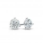 Lab Grown Diamond Stud Earrings Round 0.40 ct. tw. (F-G, VS) 18k White Gold 3-Prong Martini