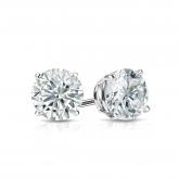 Natural Diamond Stud Earrings Round 0.75 ct. tw. (H-I, SI1-SI2) 14k White Gold 4-Prong Basket