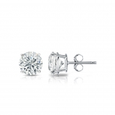 Lab Grown Diamond Studs Earrings Round 0.75 ct. tw. (D-E, VVS-VS) in 18k White Gold 4-Prong Basket