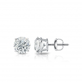 Lab Grown Diamond Studs Earrings Round 0.75 ct. tw. (I-J, VS1-VS2) in 14k White Gold 4-Prong Basket