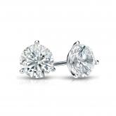 Natural Diamond Stud Earrings Round 0.75 ct. tw. (H-I, SI1-SI2) Platinum 3-Prong Martini