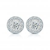 Natural Diamond Stud Earrings Round 1.50 ct. tw. (G-H, VS2) 14k White ...