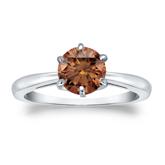 Certified Platinum 6-Prong Brown Diamond Solitaire Ring 1.00 ct. tw. (Brown, SI1-SI2)