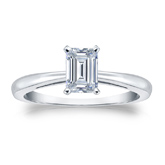 Lab Grown Diamond Solitaire Ring Emerald 0.50 ct. tw. (D-E, VVS-VS) in 14K White Gold 4-Prong