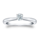 Certified Platinum 4-Prong Hearts & Arrows Diamond Solitaire Ring 0.25 ct. tw. (G-H, SI1-SI2)