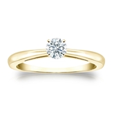 Natural Diamond Solitaire Ring Hearts & Arrows 0.25 ct. tw. (F-G, VS1-VS2) 14k Yellow Gold 4-Prong