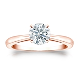 Natural Diamond Solitaire Ring Hearts & Arrows 0.75 ct. tw. (G-H, SI1-SI2) 14k Rose Gold 4-Prong