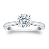 Certified Platinum 4-Prong Hearts & Arrows Diamond Solitaire Ring 1.00 ct. tw. (F-G, VS2)