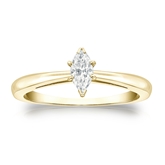 Natural Diamond Solitaire Ring Marquise 0.33 ct. tw. (G-H, VS1-VS2) 18k Yellow Gold V-End Prong