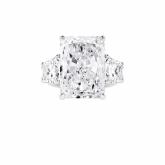 Platinum Three Stone 23.23ct.tw Lab Grown Diamond Ring
