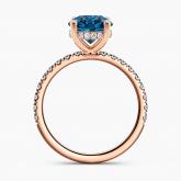 Lab Grown Diamond Hidden Halo Engagement Ring Round 0.50 ct. (Blue, VS-SI) in 14k Rose Gold