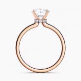 Lab Grown Diamond Ribbon Halo Engagement Ring Round IGI Certified 2.00 ct. (I, VVS1-VVS2) in 14k Rose Gold