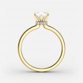 Natural Diamond GIA Certified Ribbon Halo Engagement Ring Pear 2.00 ct. (G, VVS2) in 14k Yellow Gold