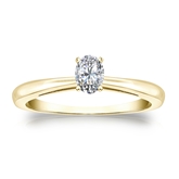 Natural Diamond Solitaire Ring Oval 0.25 ct. tw. (H-I, SI1-SI2) 14k Yellow Gold 4-Prong