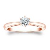 Lab Grown Diamond Solitaire Ring Round 0.45 ct. tw. (F-G, VS) 14k Rose Gold 6-Prong