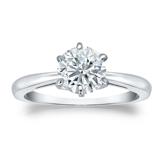 Certified Platinum 6-Prong Round Diamond Solitaire Ring 1.00 ct. tw. (G-H, VS2)