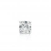 Natural Diamond Single Stud Earring Asscher 0.25 ct. tw. (G-H, VS1-VS2) 14k White Gold 4-Prong Basket