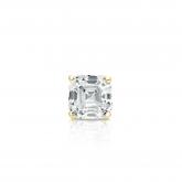 Natural Diamond Single Stud Earring Asscher 0.25 ct. tw. (I-J, I1) 18k Yellow Gold 4-Prong Basket