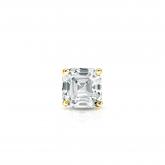 Natural Diamond Single Stud Earring Asscher 0.25 ct. tw. (I-J, I1) 18k Yellow Gold 4-Prong Martini