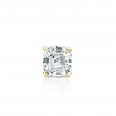 Natural Diamond Single Stud Earring Asscher 0.31 ct. tw. (G-H, VS1-VS2) 18k Yellow Gold 4-Prong Basket