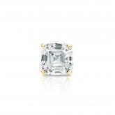 Natural Diamond Single Stud Earring Asscher 0.38 ct. tw. (H-I, SI1-SI2) 14k Yellow Gold 4-Prong Basket