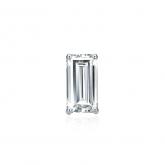 Lab Grown Diamond Single Stud Earring Baguette 0.50 ct. tw. (F-G, VS) 18k White Gold 4-Prong Basket