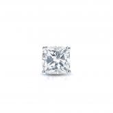 Natural Diamond Single Stud Earring Cushion 0.25 ct. tw. (G-H, VS1-VS2) 14k White Gold 4-Prong Basket