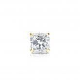 Natural Diamond Single Stud Earring Cushion 0.25 ct. tw. (G-H, VS1-VS2) 14k Yellow Gold 4-Prong Martini