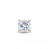 Natural Diamond Single Stud Earring Cushion 0.31 ct. tw. (I-J, I1-I2) 14k Rose Gold 4-Prong Basket