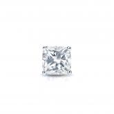 Natural Diamond Single Stud Earring Cushion 0.31 ct. tw. (I-J, I1-I2) 14k White Gold 4-Prong Basket