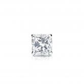 Natural Diamond Single Stud Earring Cushion 0.31 ct. tw. (H-I, SI1-SI2) 18k White Gold 4-Prong Martini