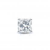 Natural Diamond Single Stud Earring Cushion 0.38 ct. tw. (I-J, I1-I2) 14k White Gold 4-Prong Basket