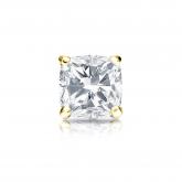 Certified 14k Yellow Gold 4-Prong Martini Cushion Cut Diamond Single Stud Earring 0.75 ct. tw. (G-H, VS1-VS2)