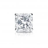 Natural Diamond Single Stud Earring Cushion 1.00 ct. tw. (I-J, I1-I2) 14k White Gold 4-Prong Martini