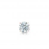 Natural Diamond Single Stud Earring Hearts & Arrows 0.17 ct. tw. (H-I, I1-I2) 14k Rose Gold 4-Prong Basket