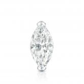 Natural Diamond Single Stud Earring Marquise 0.75 ct. tw. (H-I, SI1-SI2) 18k White Gold V-End Prong