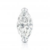 Natural Diamond Single Stud Earring Marquise 1.00 ct. tw. (I-J, I1-I2) 18k White Gold V-End Prong
