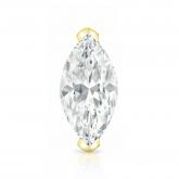 Natural Diamond Single Stud Earring Marquise 1.00 ct. tw. (I-J, I1-I2) 14K Yellow Gold V-End Prong