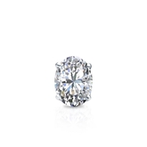Natural Diamond Single Stud Earring Oval 0.31 ct. tw. (I-J, I1-I2) 18k White Gold 4-Prong Basket