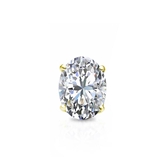 Natural Diamond Single Stud Earring Oval 0.38 ct. tw. (I-J, I1-I2) 18k Yellow Gold 4-Prong Basket