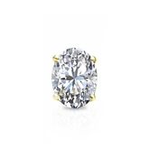 Natural Diamond Single Stud Earring Oval 0.50 ct. tw. (I-J, I1-I2) 14K Yellow Gold 4-Prong Basket