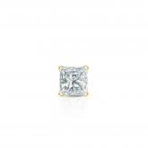Natural Diamond Single Stud Earring Princess 0.17 ct. tw. (H-I, SI2) 14k Yellow Gold 4-Prong Martini